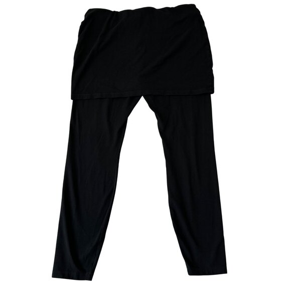 Cabi Womens Centered Skirted M'Leggings Size M Black Modest Crossover Skirt - Picture 2 of 11